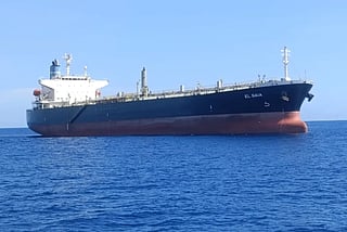 The Panama-flagged crude oil tanker El Gaia, as shown on industry tracking site Marine Traffic. Photo was taken April 28, 2024 and uploaded to the site on November 16, 2024.
