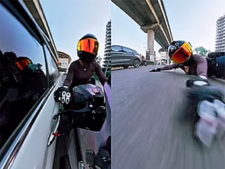 Gurugram biker hit by car after alleged road rage
