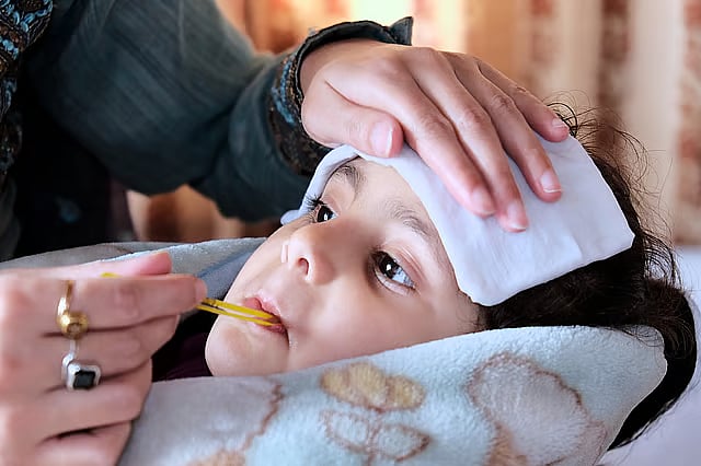 Children showing clear flu symptoms should stay home from school.