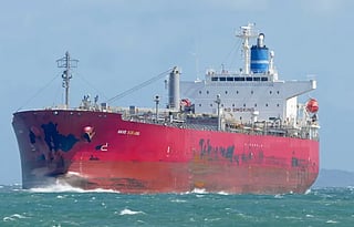 The Panama-flagged crude oil tanker El Gaia, as shown on industry tracking site Marine Traffic.