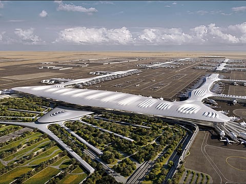 An artist’s impression of Al Maktoum International Airport (DWC)