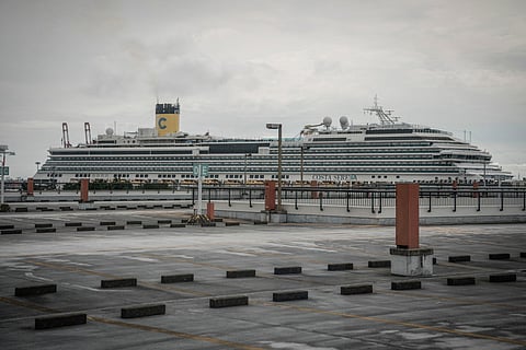 The Costa Serena cruise ship docks at the Port of Nagoya ahead of the 2026 Asian Games in Nagoya, Aichi prefecture on September 15, 2026.