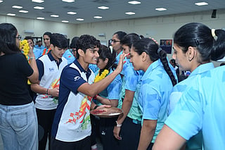 Indian kabaddi teams receive warm send-off for the at SAI NCOE in Gandhinagar in the 20th Asian Game at Aichi-Nagoya in Japan. Photo credit: SAI Media