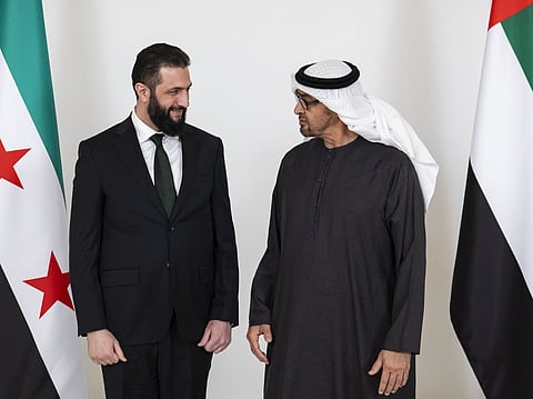Al Sharaa: I have great respect for him, and I am trying to benefit from the UAE’s successful development experience so that I can transfer some of that experience to Syria.