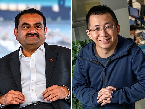 Gautam Adani and Zhang Yiming, whose fortunes have placed them among Asia’s wealthiest billionaires.