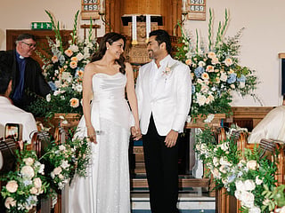 The couple marked 20 years of marriage with a Christian ceremony and a heartfelt thank you