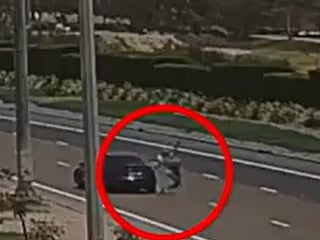 Car runs into pedestrian, but it's not driver's fault