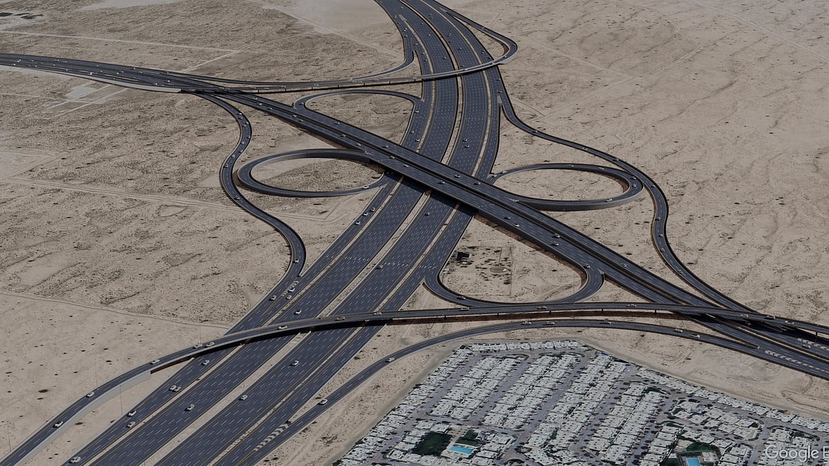 The Fourth Corridor linking Abu Dhabi to Sharjah through Dubai, will  12 lanes in both directions.