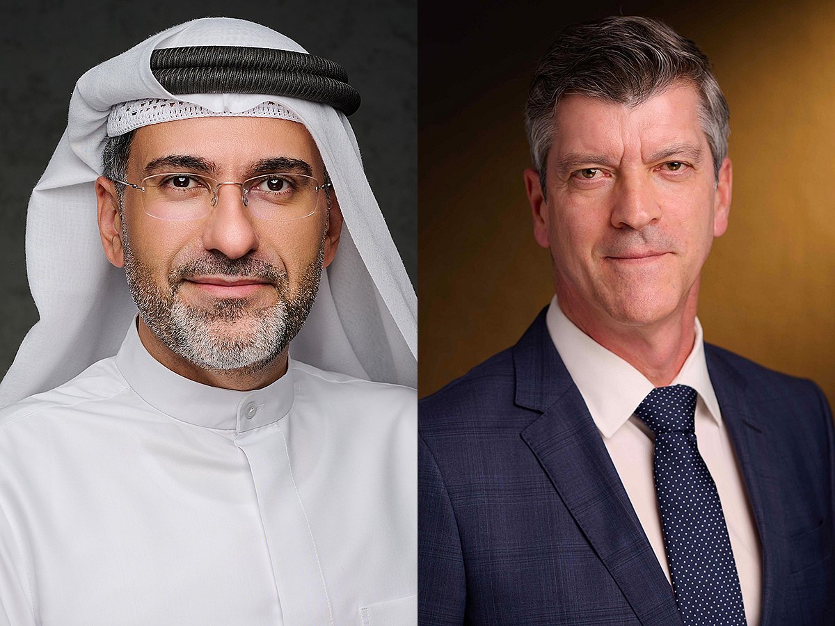 Rashed A. Al Ansari, GCEO of Al Ansari Financial Services and Bruno Lopes, Group Chief Technology Officer of Al Ansari Financial Services.