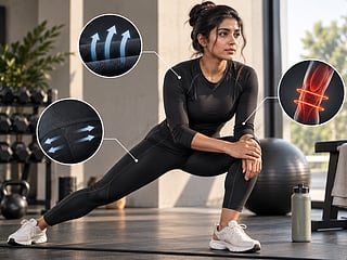 Compression clothing can provide a close, supportive fit during exercise, helping reduce excess movement while keeping workouts comfortable and unrestricted.