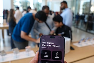 Shoppers at apple store in Dubai mall as the iPhone 18 Pro and iPhone 18 Pro Max went on sale in stores across the UAE on Fridayday, September 18.