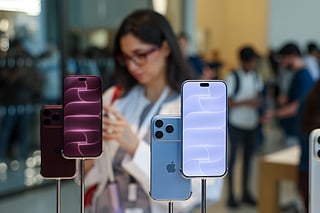 Shoppers at apple store in Dubai mall as the iPhone 18 Pro and iPhone 18 Pro Max went on sale in stores across the UAE on Fridayday, September 18. 