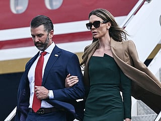 Donald Trump Jr. with his wife Bettina 