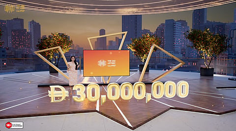 UAE Lottery show host Diala Makki during Lucky Day Draw No. 260919