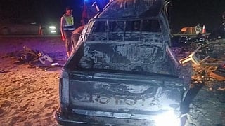 Seven members of one family travelling in the first vehicle were killed. They were the father and mother, three sons and two daughters. Two young men travelling in the second vehicle also died.