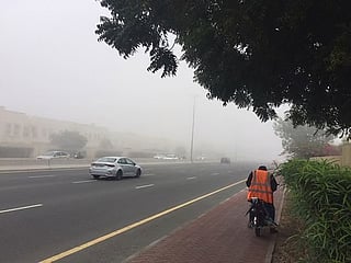 Temperatures up to 45°C, rising Friday, with dense fog and mist expected over coastal and internal areas through Monday.