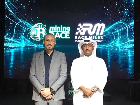 Rami Alsridi, Founder and CEO of Mining Grid, with Solaiman Al-Rifai, Founder and Board Member of Mining Grid