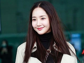 Park Min Young in a trench coat