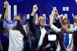 Fouzi Lekjaa, president of the Royal Moroccan Football Federation (FRMF), holds a rally in Benslimane on September 20, 2026, as part of PAM's electoral campaign ahead of Morocco's legislative elections.