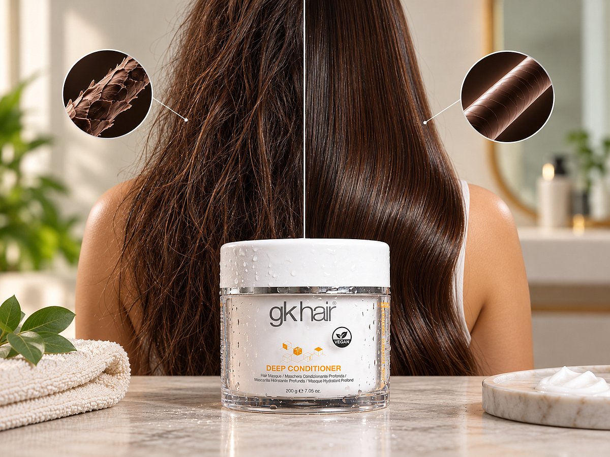 Keratin and protein-based masks can temporarily reinforce damaged hair, helping it feel smoother, more manageable and less prone to visible breakage.