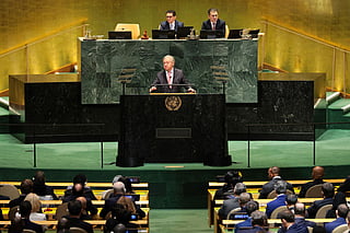 United Nations Secretary-General António Guterres speaks during the 81st session of the United Nations (U.N.) General Assembly at U.N. Headquarters on September 22, 2026 in New York City.
