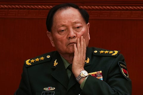 FILE - Gen. Zhang Youxia, vice chairman of China's Central Military Commission attends the opening session of the National People's Congress (NPC) at the Great Hall of the People in Beijing, China, March 5, 2025. (AP Photo/Ng Han Guan, File)