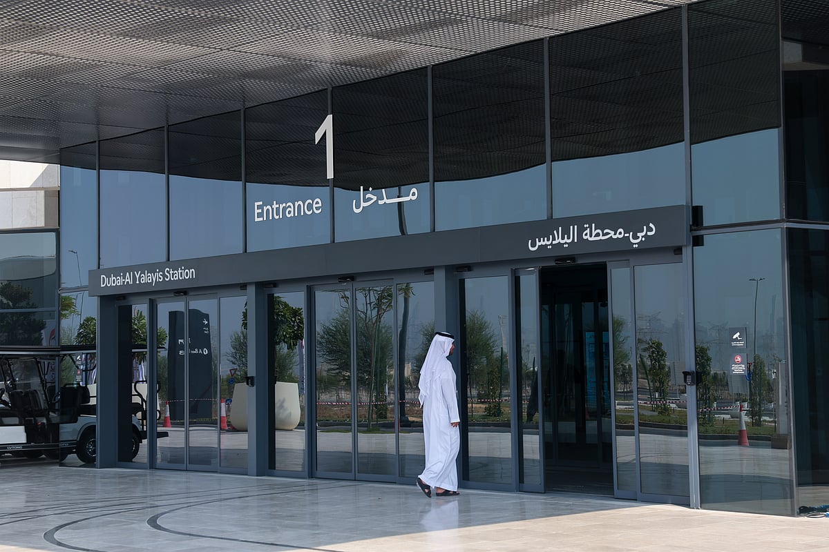 Final touches are underway at Etihad Rail’s Al Yalayis station in Dubai, bringing the landmark project closer to completion. Photo: Virendra Saklani/Gulf News