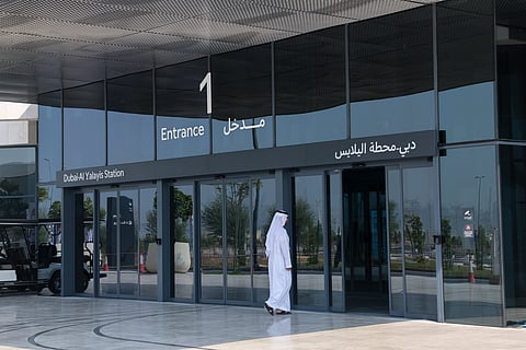 Final touches are underway at Etihad Rail’s Al Yalayis station in Dubai, bringing the landmark project closer to completion. Photo: Virendra Saklani/Gulf News