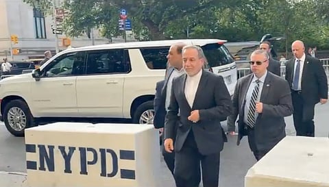 Iran Foreign Minister Abbas Araghchi traveled to New York via Doha to attend the UN General Assembly.
