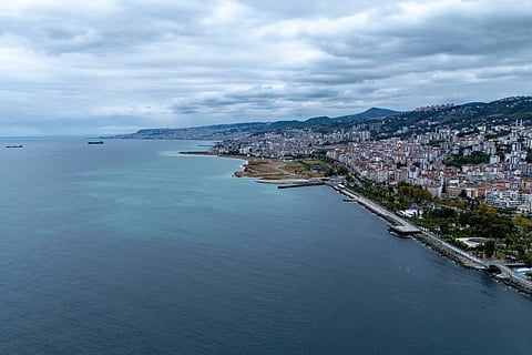 This aerial photograph shows the coast of the Black Sea seen from Trabzon's coast province of Trabzon on September 15, 2026. Picture for illustrative purposes.