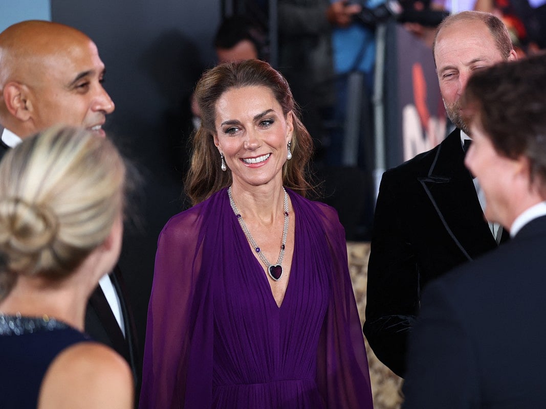 Britain's Catherine, Princess of Wales smiles as she arrives for the global premiere of the film 'Digger' in Leicester Square in central London on September 22, 2026.