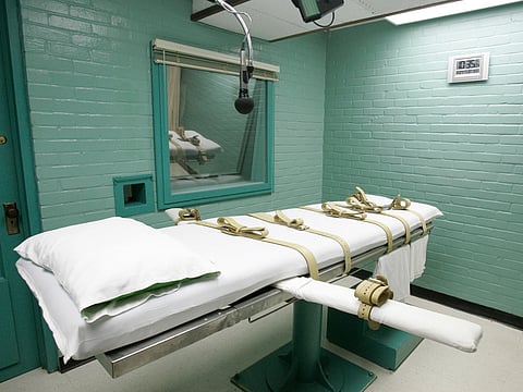 The state of Texas execution chamber in Huntsville, Texas, is seen on May 27, 2008. 