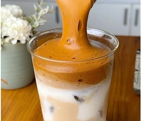 Biscoff iced latte, anyone? Here’s how to make this cookie-butter coffee with whipped foam