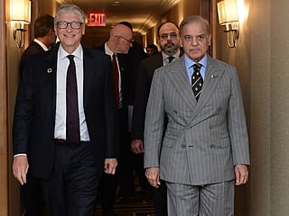 Shehbaz Sharif and Bill Gates hold meeting on the sidelines of the 81st session of the United Nations General Assembly on Wednesday.