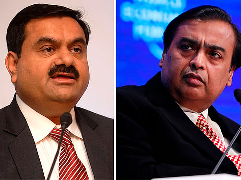 Gautam Adani and Mukesh Ambani, two of India’s leading business tycoons.