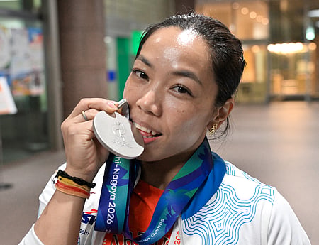 My dream has been fulfilled’ -- coach Vijay Sharma hails weightlifting Mirabai Chanu’s silver medal in the Asian Games 2026 in Nagoya, Japan, on Wednesday.