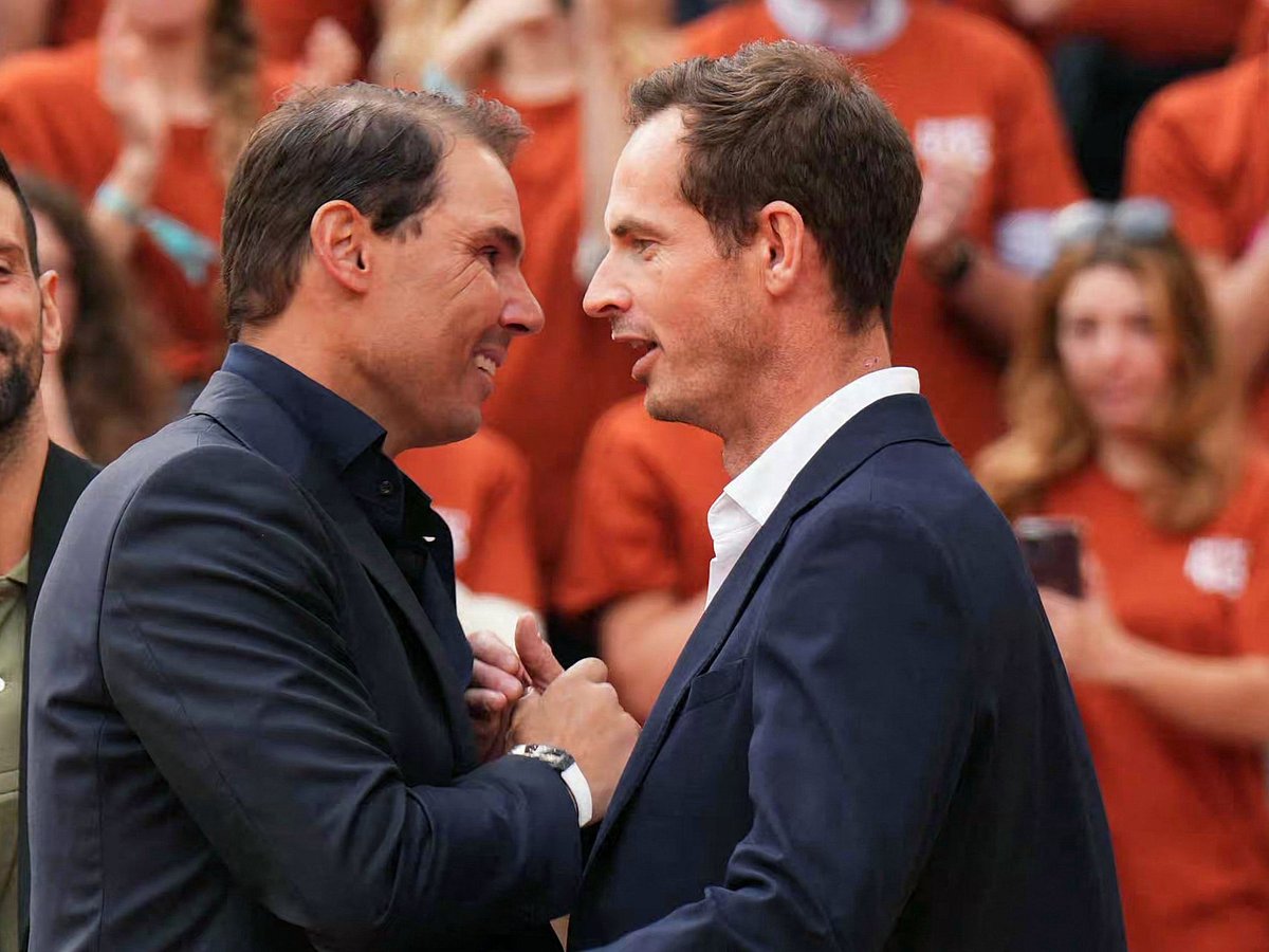 Andy Murray (R) with Rafael Nadal