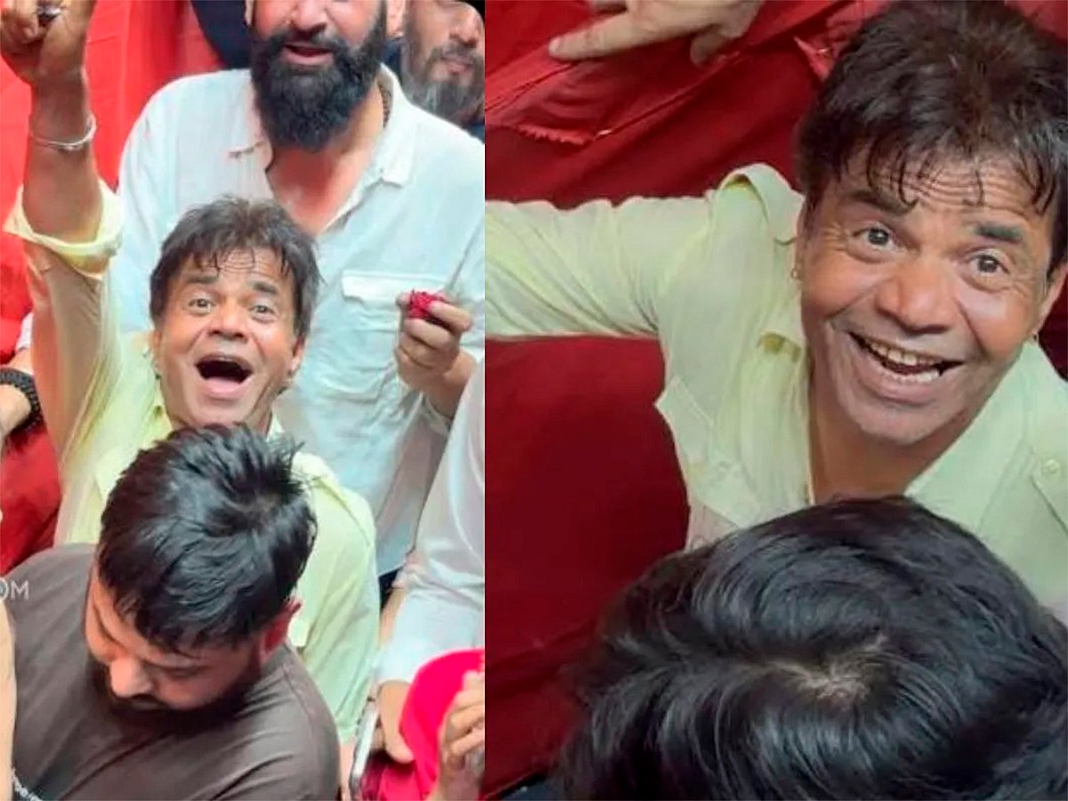 Rajpal was seen standing in the general queue and waiting for his turn for darshan.
