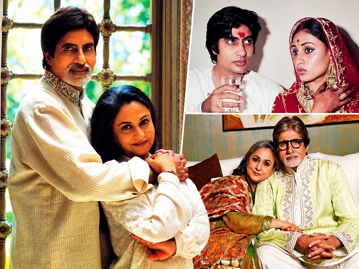 Amitabh Bachchan and Jaya Bachchan through the years, from their early days together to their enduring bond.