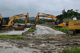 Construction of a road where Pax Silica Hub might be built in Capas, Tarlac province.