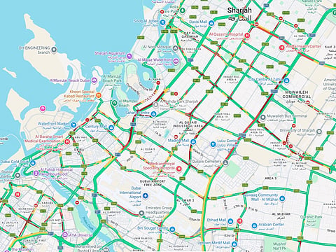 Dubai-Sharjah traffic: Heavy congestion hits major routes