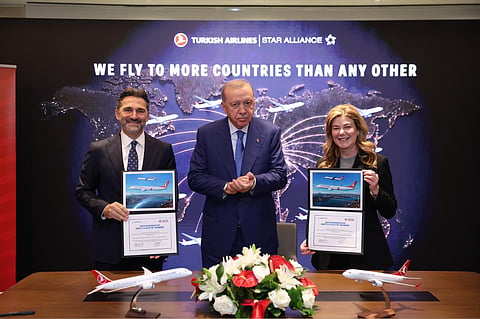Turkish Airlines has finalized a deal with Boeing for up to 150 737 MAX aircrafts in the presence of Turkish President Recep Tayyip Erdogan