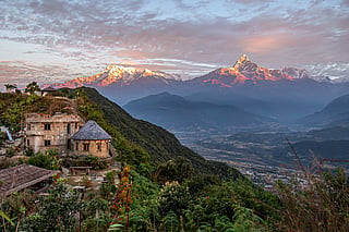 flydubai’s inaugural flight from Dubai arrives at Pokhara International Airport in Nepal, marking the launch of daily non-stop flights between the two cities.