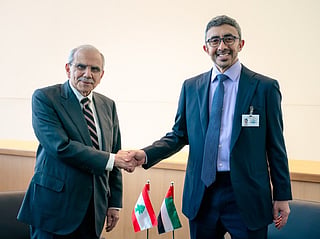 The two sides discussed the fraternal relations between the UAE and Lebanon. 