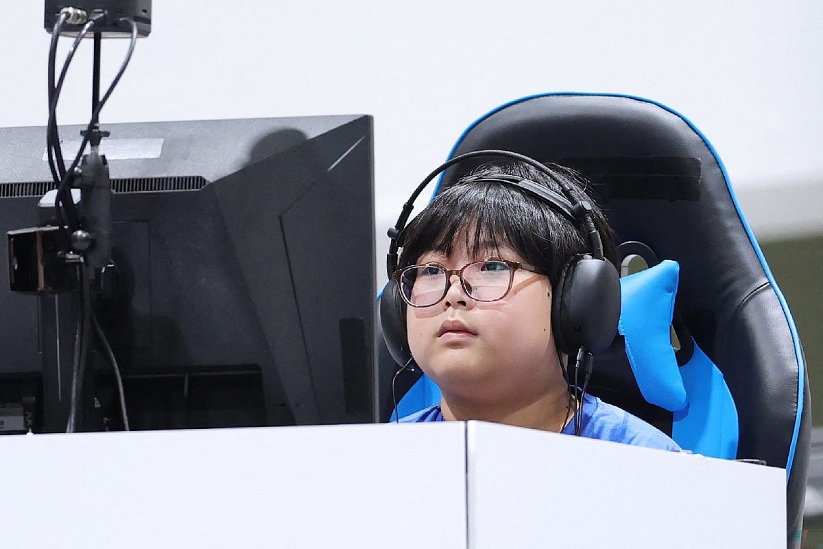 Japan's Yuki Kurihara competes in the Puyo Puyo Champions final of the eSports event during the 2026 Asian Games at the Aichi Sky Expo in Tokoname on September 26, 2026.