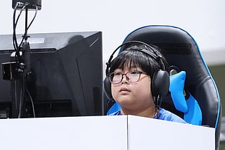 Japan's Yuki Kurihara competes in the Puyo Puyo Champions final of the eSports event during the 2026 Asian Games at the Aichi Sky Expo in Tokoname on September 26, 2026.