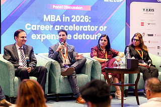 From left to right: Dr. Umesh Kothari, Assistant Dean GMBA/MGB/GCGM and Assistant Professor, S P Jain School of Global Management; Joshua Jackson, Conversion, Retention & Digital Transformation Manager, Middlesex University Dubai; Dr. Nidhi Sehgal, Head of School – Business and Humanities, Curtin University Dubai; and Amber Haque, Associate Director, Middle East Development, London Business School
