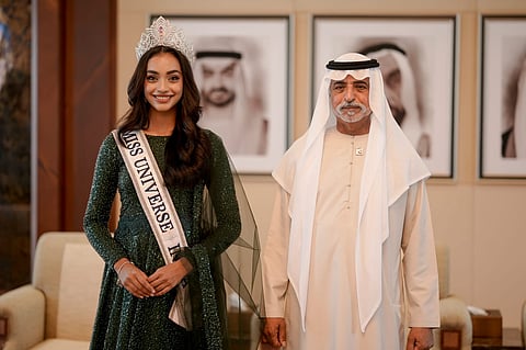 The Abu Dhabi-raised law student met UAE Minister of Tolerance and Coexistence Sheikh Nahyan bin Mubarak Al Nahyan after fulfilling her promise to return home as India’s national titleholder

