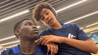 Ronaldo Jr with his friend 