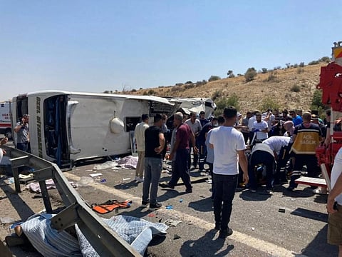 A passenger bus collided with a car on Gaziantep Osmaniye road, leaving seven dead, 16 injured including one on critical condition.